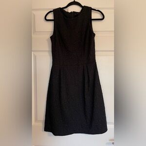 Chaps Black Sheath Sleeveless embroidered Dress Sz 4